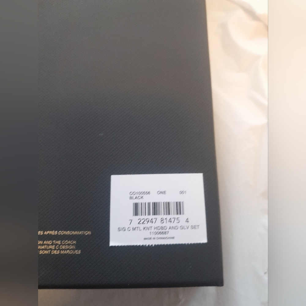New Coach Gloves And Headband Set In Sing.Black With Gift Box NWT - Picture 7 of 11
